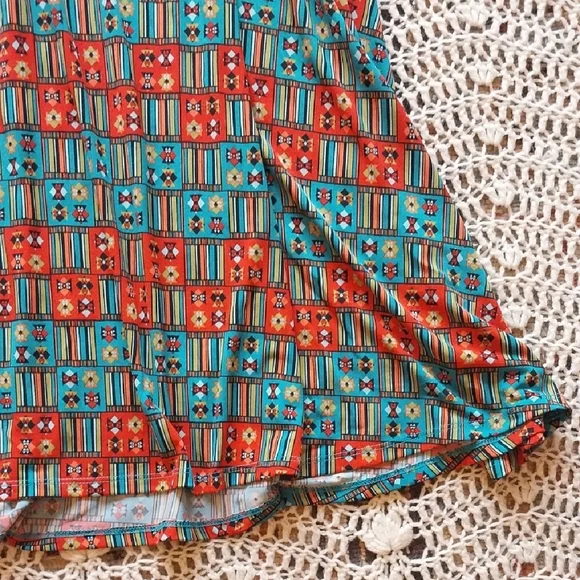 Colorful Geometric Print Women's Skirt - Picture 4 of 7